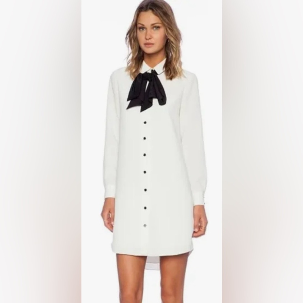 Kate Spade White Long Sleeve Dress with Peter Pan Collar